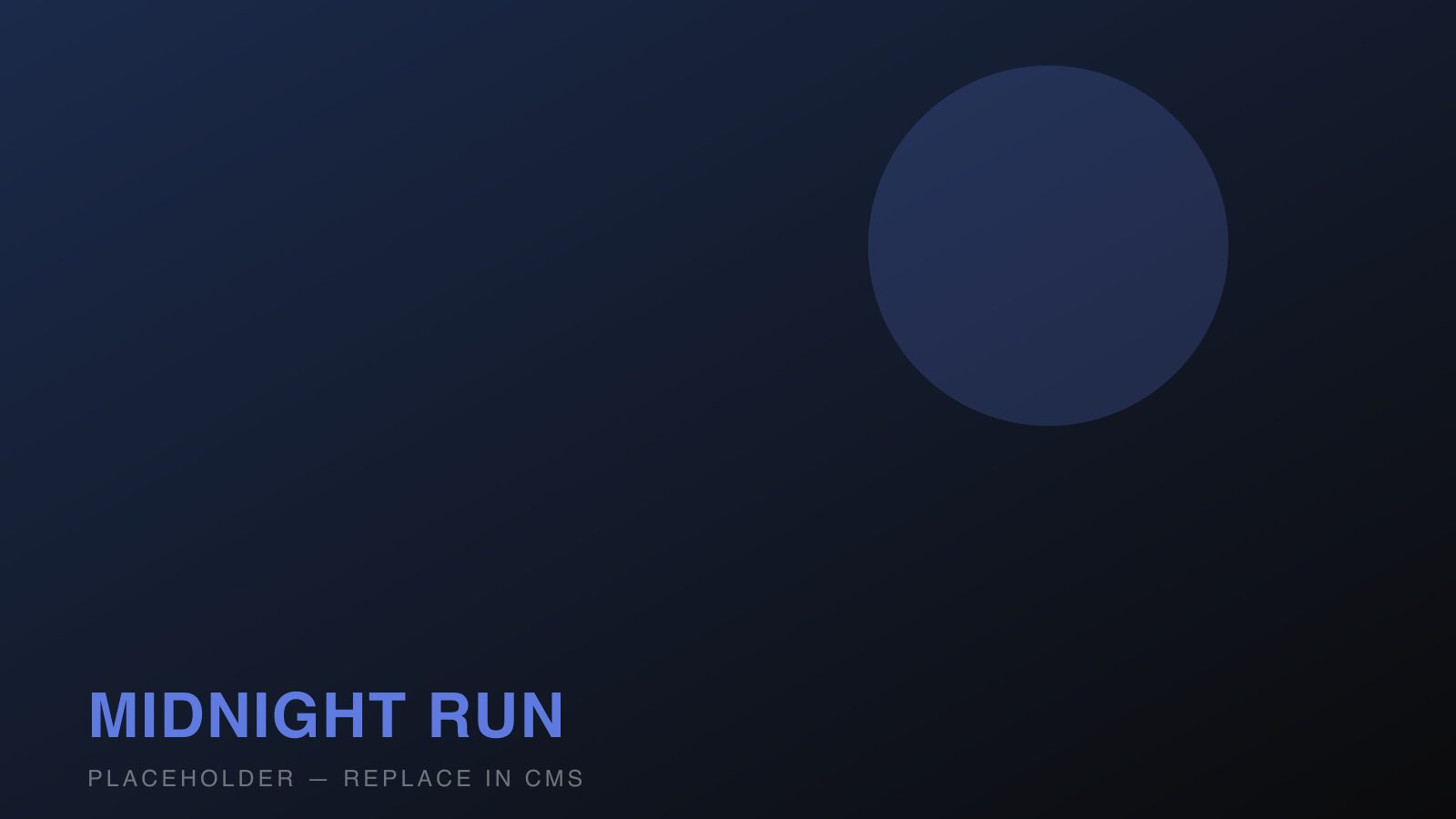 Northbound Athletic — Midnight Run