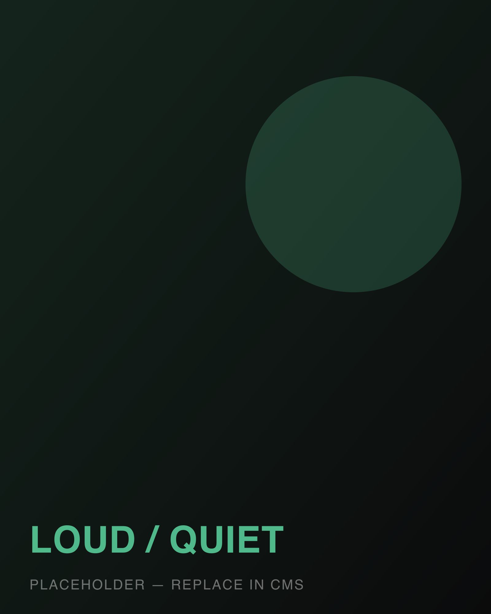 Aster Audio — Loud / Quiet